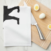 Linge De Cuisine Dinosaure noir (Quart Plié)