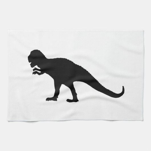 Linge De Cuisine Dinosaure noir (Horizontal)