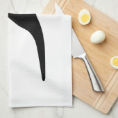 Linge De Cuisine Dinosaure noir (Quart Plié)