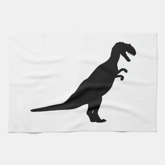 Linge De Cuisine Dinosaure noir (Horizontal)
