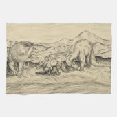 Linge De Cuisine Dinosaures classiques (Horizontal)