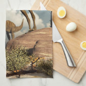 Linge De Cuisine Dinosaures de Gallimimus - 3D rendent (Quart Plié)