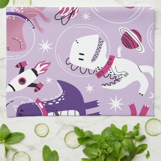 Linge De Cuisine Dinosaures de l'espace, Dinosaures mignons, Étoile (Plié)