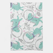 Linge De Cuisine Dinosaures de l'espace, Dinosaures mignons, Navire (Vertical)