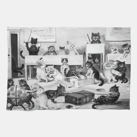 Linge De Cuisine Discipline de la classe de chats, Louis Wain (Horizontal)
