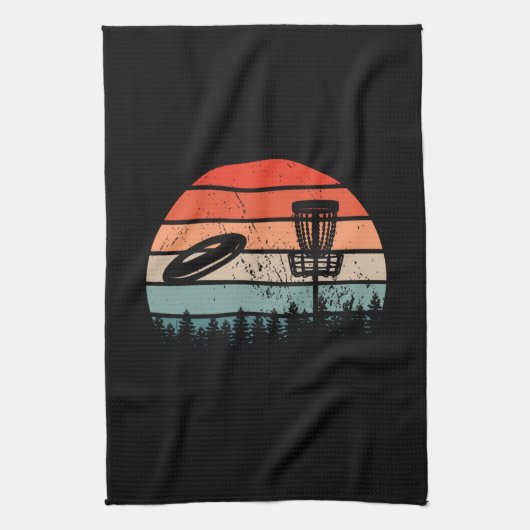 Linge De Cuisine Disque Golf Rétro (Vertical)