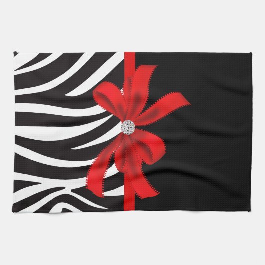 Linge De Cuisine Diva de diamant (rouge) (Horizontal)