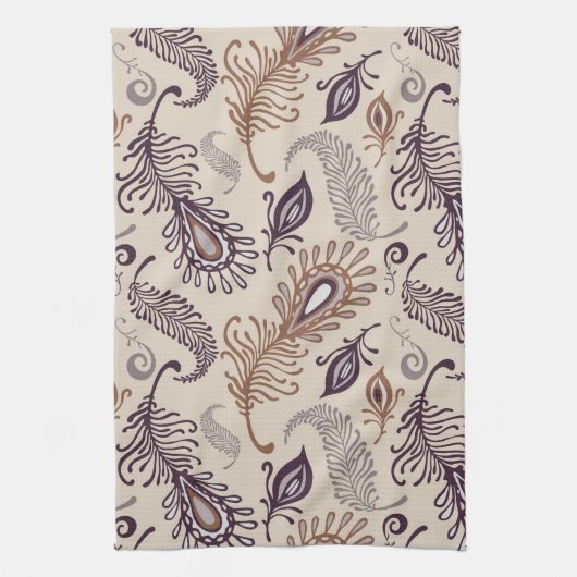 Linge De Cuisine Divers motif de plume (Vertical)