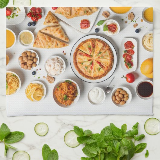 Linge De Cuisine Diversité de la nourriture (Plié)