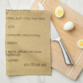 Linge De Cuisine dix commandements (Quart Plié)