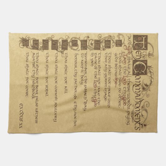 Linge De Cuisine dix commandements (Horizontal)