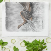 Linge De Cuisine Doberman drôle sur Sofa (Plié)