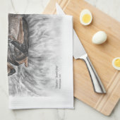 Linge De Cuisine Doberman drôle sur Sofa (Quart Plié)