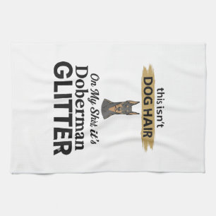Linge De Cuisine Doberman Pailleté Conception Vintage Amoureux de C