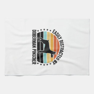 Linge De Cuisine Doberman Pinscher Graphique de T-shirt Vintage Sun