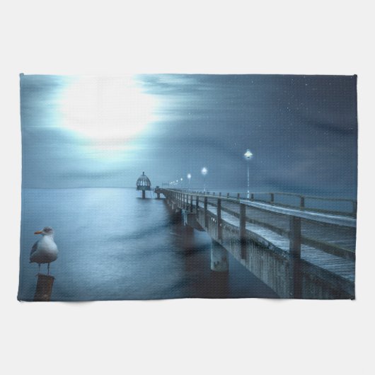 Linge De Cuisine Dock le soir de la baie (Horizontal)