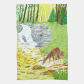 Linge De Cuisine Doe and fawn (Vertical)
