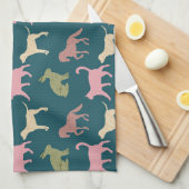Linge De Cuisine Dog Cat Horse Animal Silhouettes Pattern (Quart Plié)