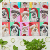 Linge De Cuisine Dogs and Cats with Santa Beard (Plié)