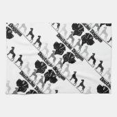 Linge De Cuisine Dogue Logo Noir Gris (Horizontal)