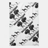 Linge De Cuisine Dogue Logo Noir Gris (Vertical)