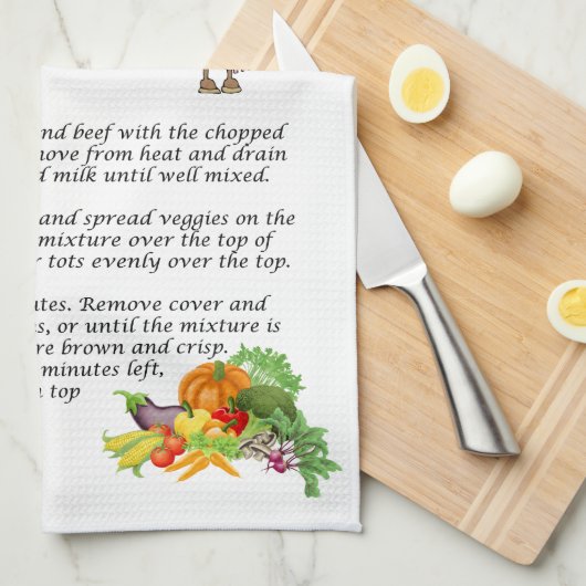 Linge De Cuisine Doigt Hotdish de Tater (Quart Plié)