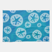 Linge De Cuisine Dollar de sable blanc et Motif bleu (Horizontal)