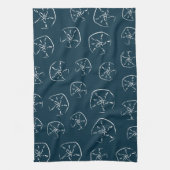 Linge De Cuisine Dollar de sable Motif Dessin Océan Bleu (Vertical)