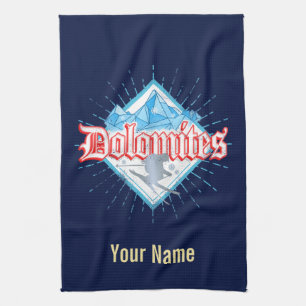 Linge De Cuisine Dolomites South Tirol Retro Skier Skier Vintage