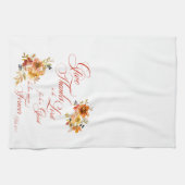 Linge De Cuisine Donner Merci à Lord fall aquarelle fleurie (Horizontal)