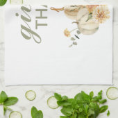 Linge De Cuisine Donner Merci Citrouille Aquarelle (Plié)