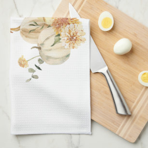 Linge De Cuisine Donner Merci Citrouille Aquarelle