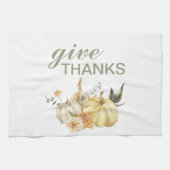 Linge De Cuisine Donner Merci Citrouille Aquarelle (Horizontal)