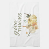 Linge De Cuisine Donner Merci Citrouille Aquarelle (Vertical)