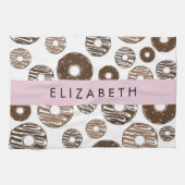 Linge De Cuisine Donuts Au Chocolat, Donuts Au Caramel, Glace, Votr (Horizontal)