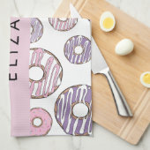 Linge De Cuisine Donuts Roses, Donuts Violets, Saupoudrages, Votre  (Quart Plié)