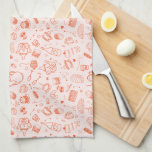 Linge De Cuisine Doodé Thé de style Whimsical<br><div class="desc">Tea party à la Whimsical,  avec gâteaux,  théières et tasses.</div>