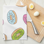 Linge De Cuisine Doodle beiguts motif, design sans soudure. (Quart Plié)