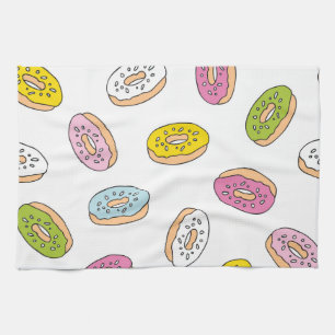 Linge De Cuisine Doodle beiguts motif, design sans soudure.