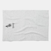 Linge De Cuisine Doodle Daisy et Citation sur Terrazzo (Horizontal)