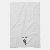 Linge De Cuisine Doodle Daisy et Citation sur Terrazzo (Vertical)