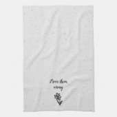 Linge De Cuisine Doodle Daisy et Citation sur Terrazzo (Vertical)