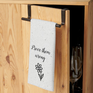 Linge De Cuisine Doodle Daisy et Citation sur Terrazzo