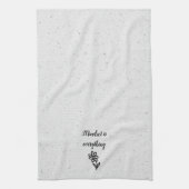 Linge De Cuisine Doodle Daisy et Citation sur Terrazzo (Vertical)