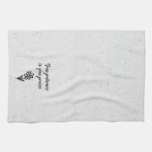 Linge De Cuisine Doodle Daisy et Citation sur Terrazzo (Horizontal)