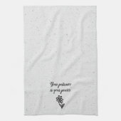 Linge De Cuisine Doodle Daisy et Citation sur Terrazzo (Vertical)