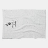 Linge De Cuisine Doodle Daisy et Citation sur Terrazzo (Horizontal)