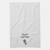 Linge De Cuisine Doodle Daisy et Citation sur Terrazzo (Vertical)