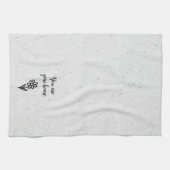 Linge De Cuisine Doodle Daisy et Citation sur Terrazzo (Horizontal)
