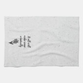 Linge De Cuisine Doodle Daisy et Citation sur Terrazzo (Horizontal)